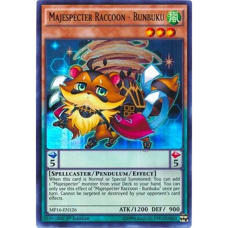 Image for Majespecter Raccoon - Bunbuku (MP16-EN126) (MP16) - YuGiOh