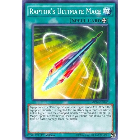 Image for Raptor's Ultimate Mace (MP16-EN145) (MP16) - YuGiOh