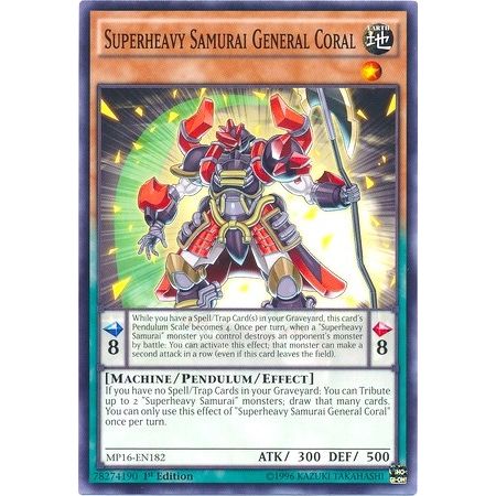 Image for Superheavy Samurai General Coral (MP16-EN182) (MP16) - YuGiOh