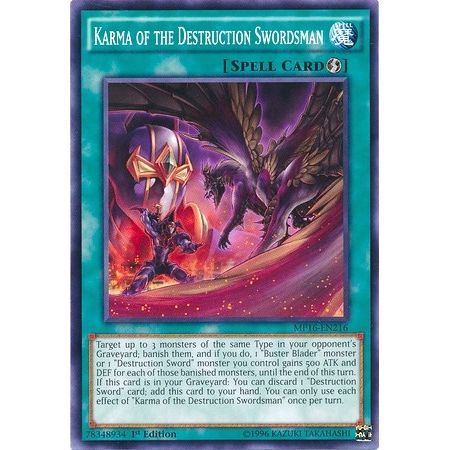 Image for Karma of the Destruction Swordsman (MP16-EN216) (MP16) - YuGiOh