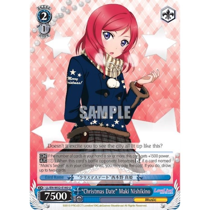 Image for "Christmas Date" Maki Nishikino (LL/EN-W02-E140 U) (LL/EN-W02) - Weiss Schwarz