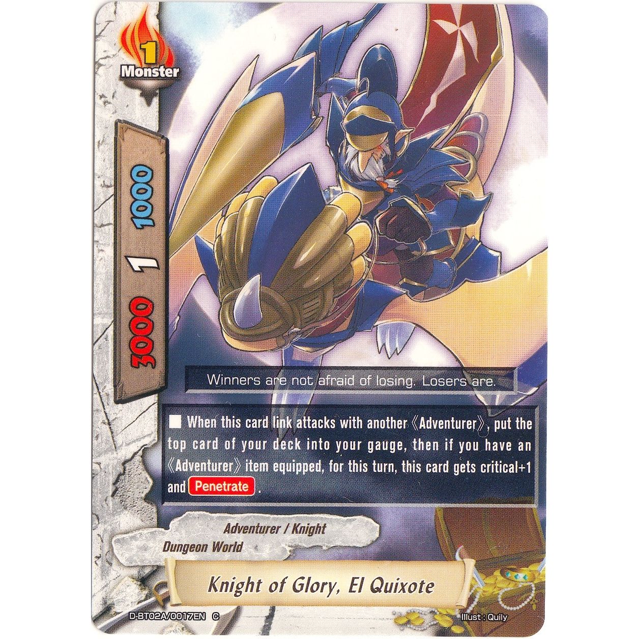 Image for Knight of Glory, El Quixote (D-BT02A/0017EN) (D-BT02A) - Future Card BuddyFight
