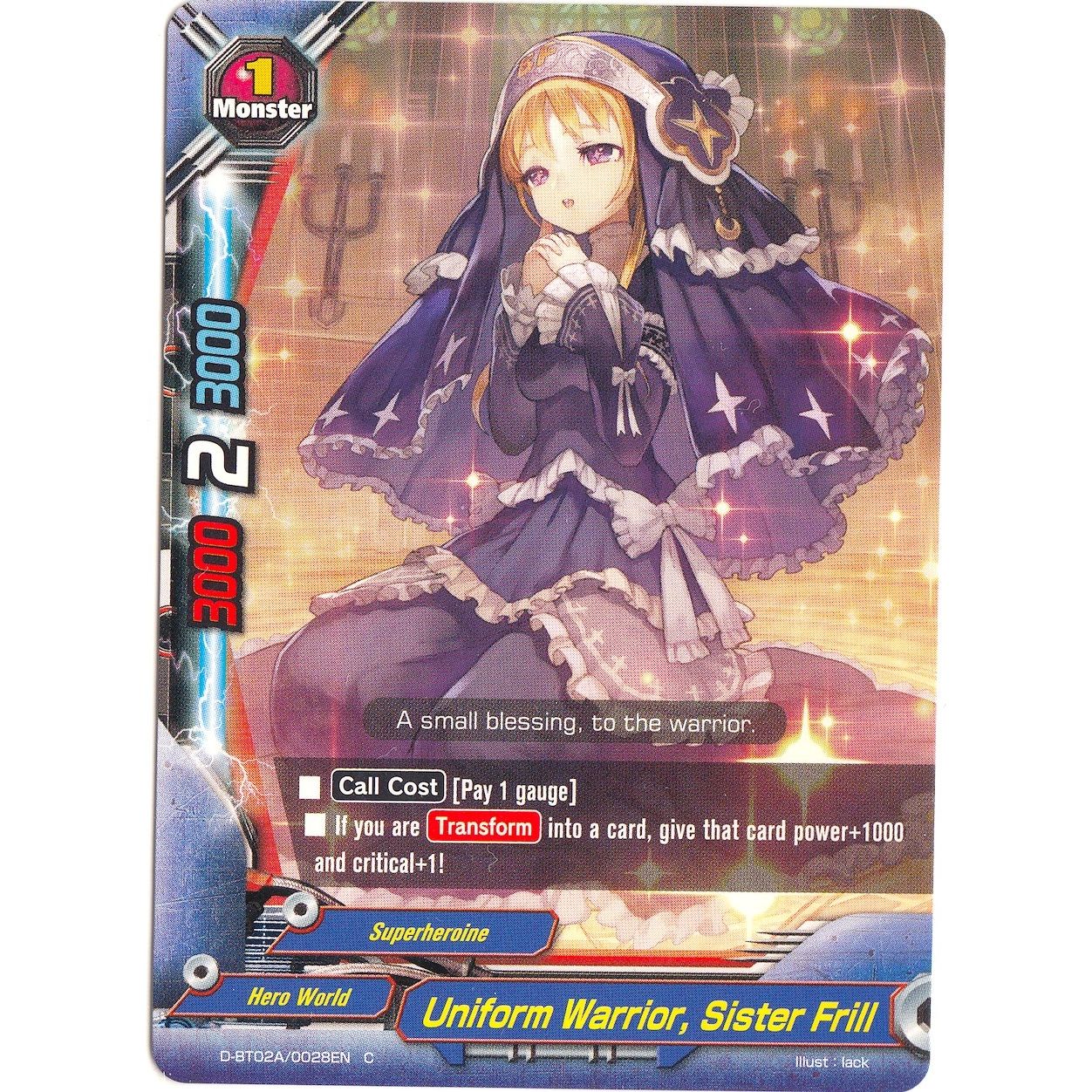 Image for Uniform Warrior, Sister Frill (D-BT02A/0028EN) (D-BT02A) - Future Card BuddyFight