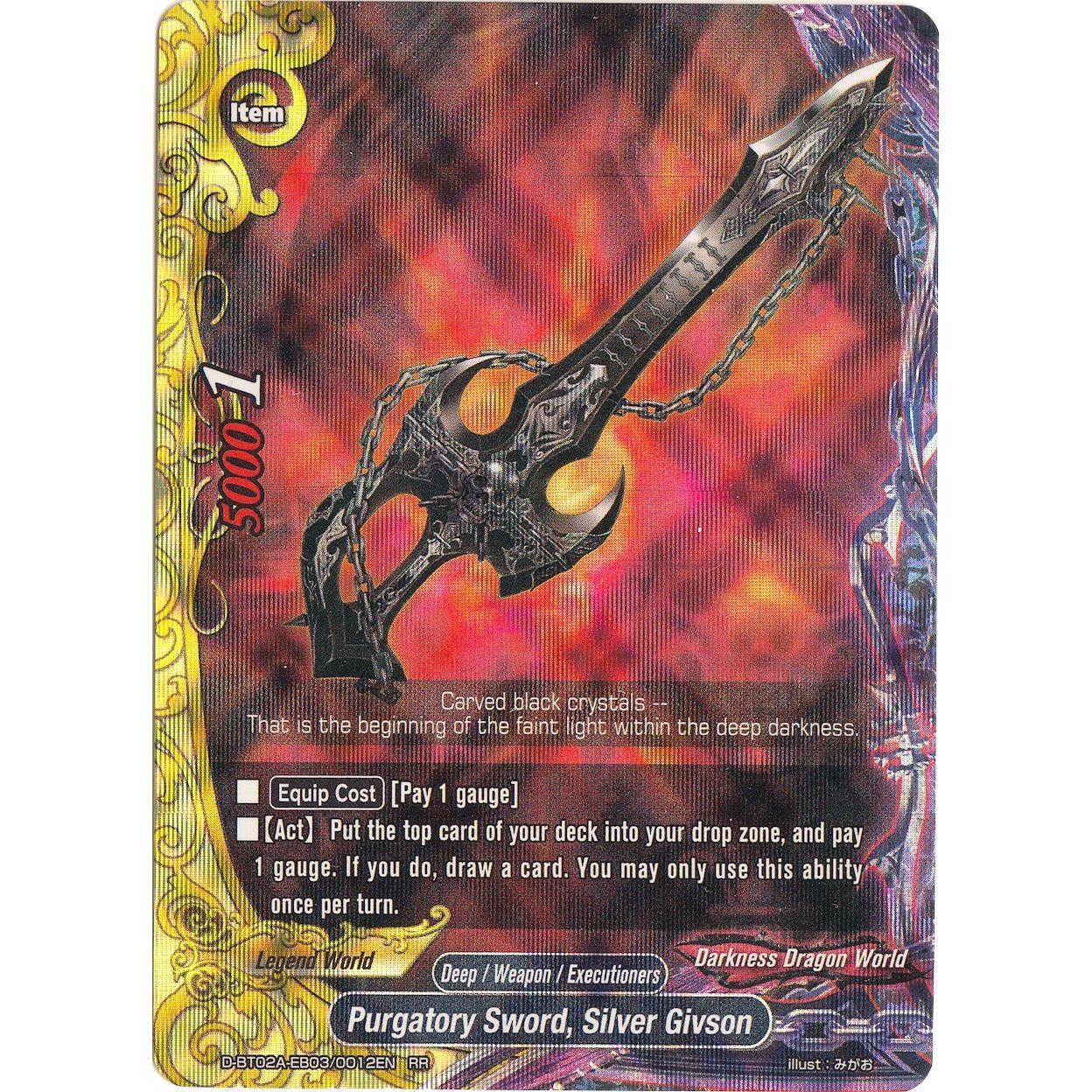 Image for Purgatory Sword, Silver Givson (D-BT02A-EB03/0012EN) (D-BT02A) - Future Card BuddyFight