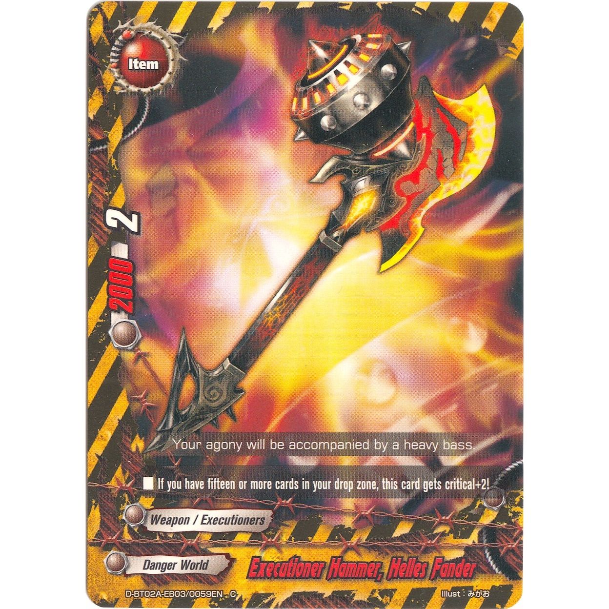 Image for Executioner Hammer, Helles Fander (D-BT02A-EB03/0059EN) (D-BT02A) - Future Card BuddyFight