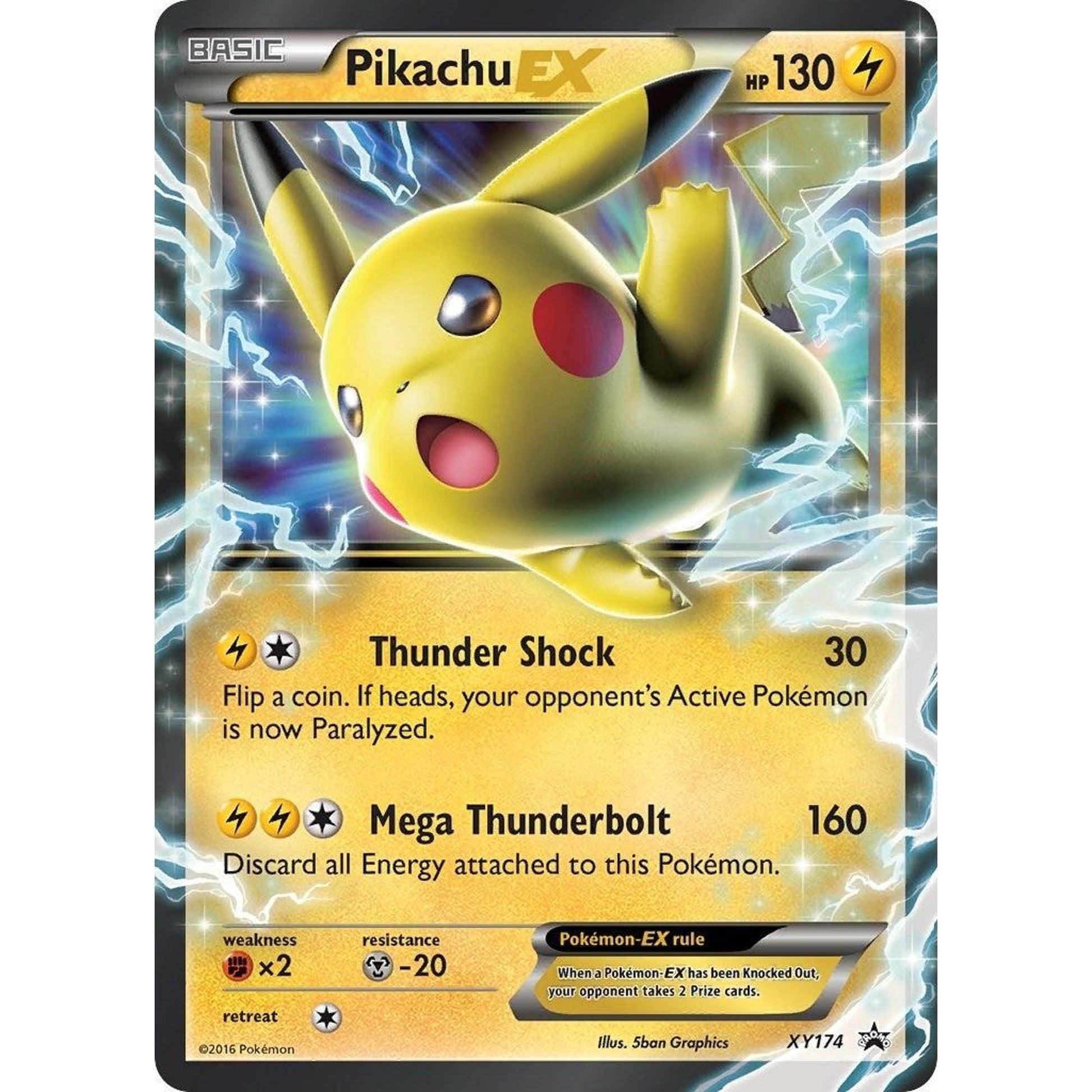 Image for Pikachu EX - XY174 (XY174) (PR) - Pokemon