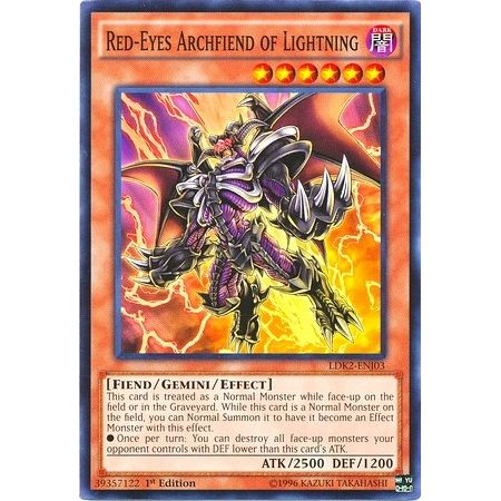 Image for Red-Eyes Archfiend of Lightning (LDK2-ENJ03) (LDK2) - YuGiOh