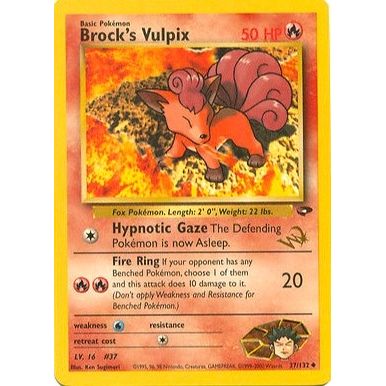 Image for Brock's Vulpix [W Stamped] (037/132) (PR) - Pokemon