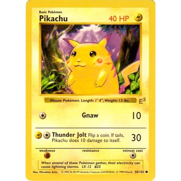 Image for Pikachu - 58/102 (E3 Stamped with Red Cheeks) (058/102) (MCAP) - Pokemon