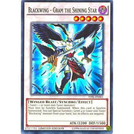 Image for Blackwing - Gram the Shining Star (TDIL-ENSE1) (TDIL) - YuGiOh