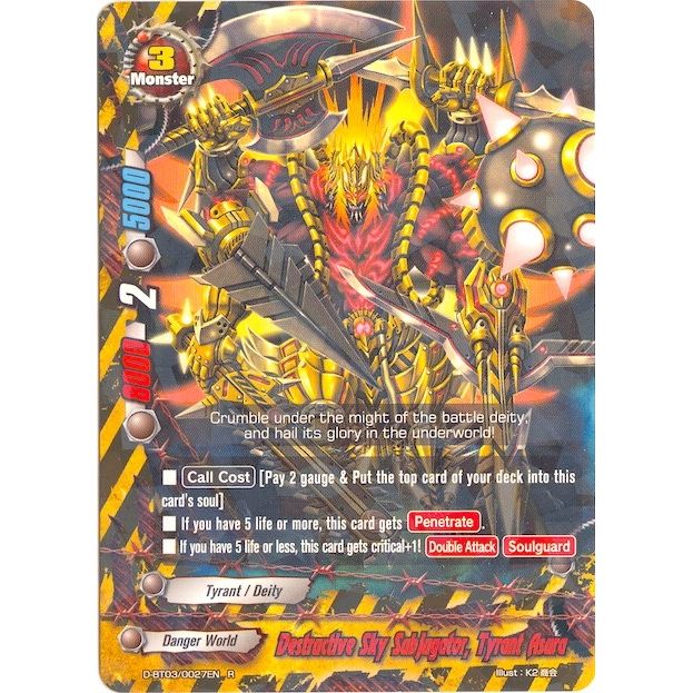 Image for Destructive Sky Subjugator, Tyrant Asura (D-BT03/0027EN) (D-BT03) - Future Card BuddyFight