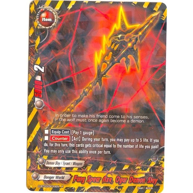 Image for Fang Spear Axe, Ogar Demon Slay (D-BT03/0030EN) (D-BT03) - Future Card BuddyFight