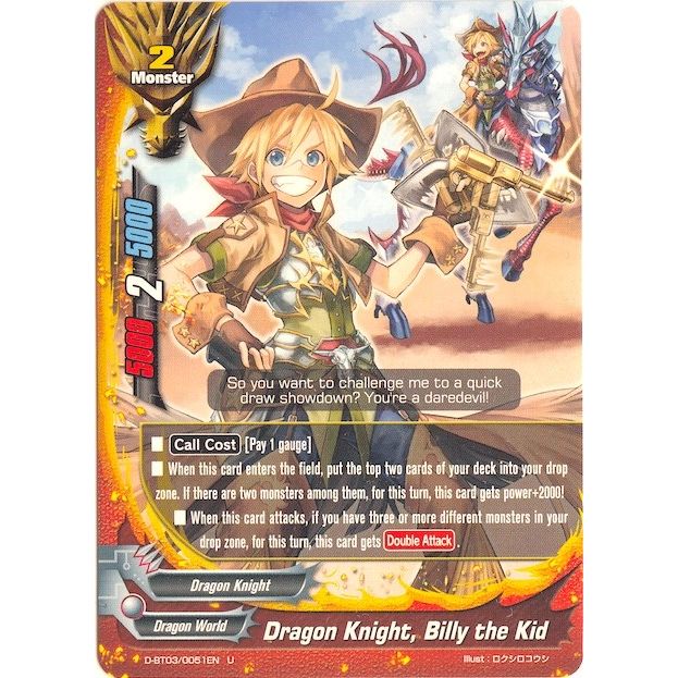Image for Dragon Knight, Billy the Kid (D-BT03/0051EN) (D-BT03) - Future Card BuddyFight