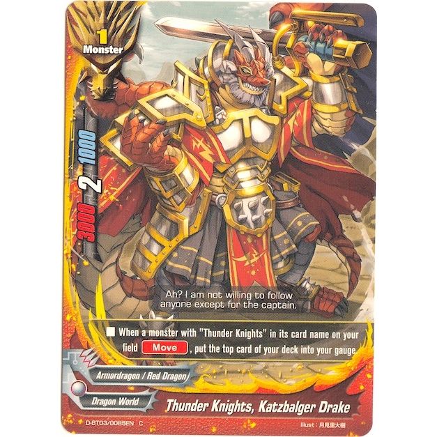 Image for Thunder Knights, Katzbalger Drake (D-BT03/0085EN) (D-BT03) - Future Card BuddyFight