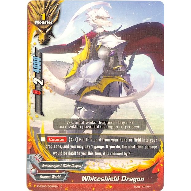Image for Whiteshield Dragon (D-BT03/0086EN) (D-BT03) - Future Card BuddyFight