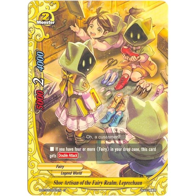 Image for Shoe Artisan of the Fairy Realm, Leprechaun (D-BT03/0097EN) (D-BT03) - Future Card BuddyFight