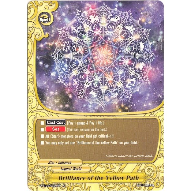 Image for Brilliance of the Yellow Path (D-BT03/0101EN) (D-BT03) - Future Card BuddyFight