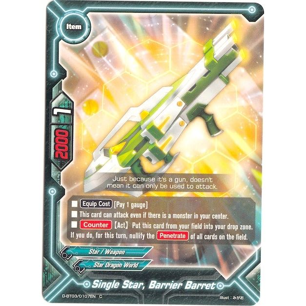 Image for Single Star, Barrier Barret (D-BT03/0107EN) (D-BT03) - Future Card BuddyFight