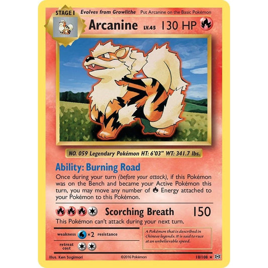 Image for Arcanine (18/108) (EVO) - Pokemon