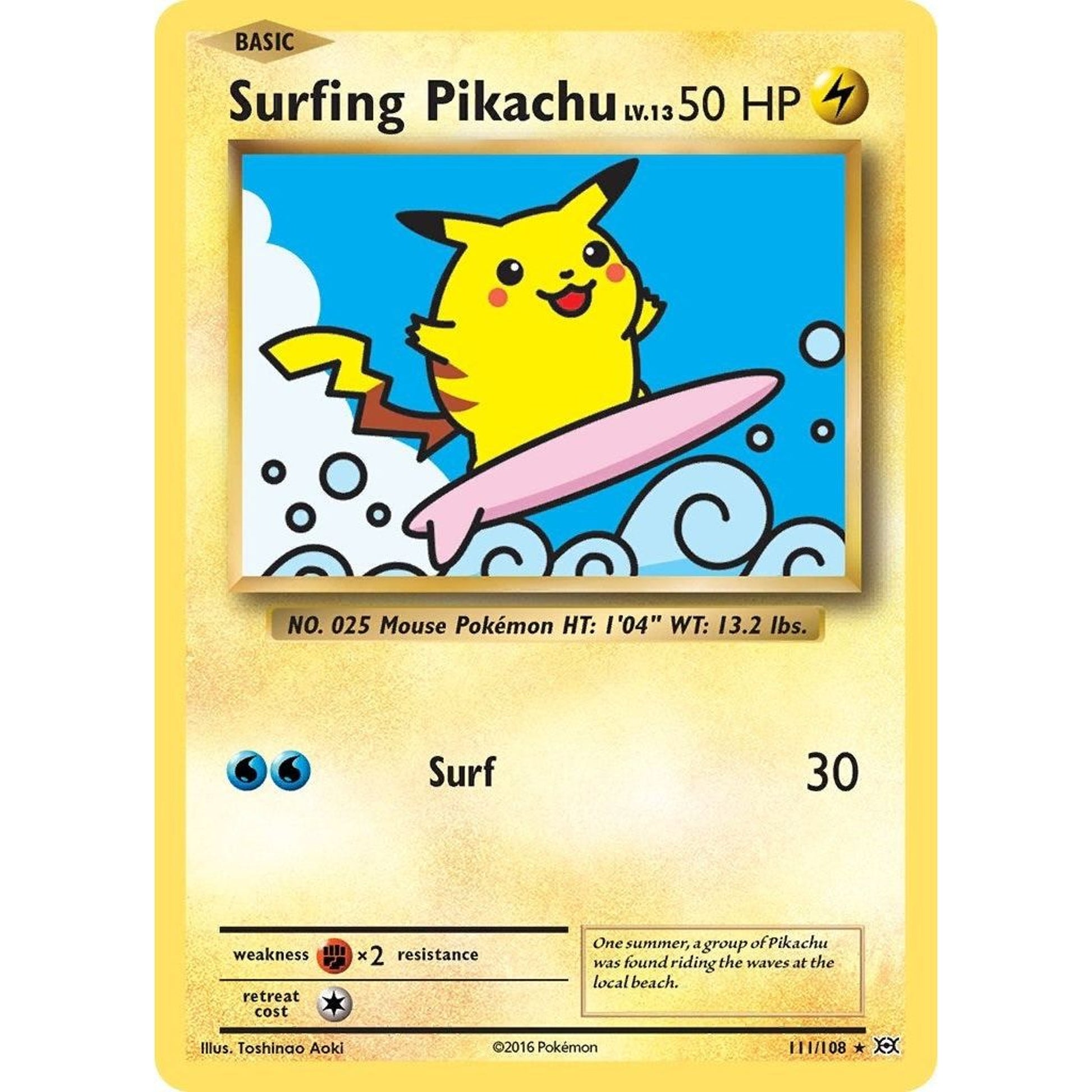 Image for Surfing Pikachu (111/108) (EVO) - Pokemon