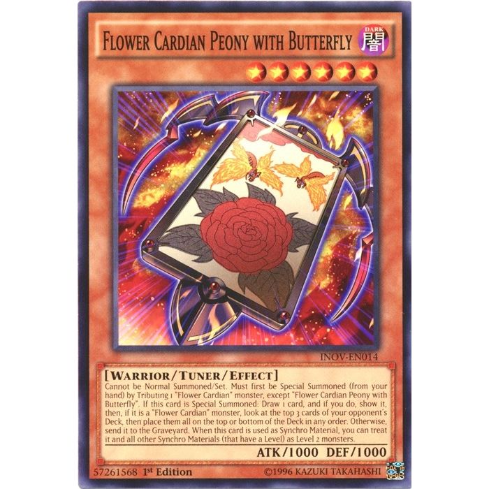Image for Flower Cardian Peony with Butterfly (INOV-EN014) (INOV) - YuGiOh