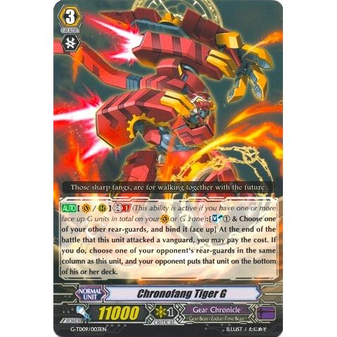 Image for Chronofang Tiger G (G-TD09/003EN) (G-TD09) - Cardfight Vanguard