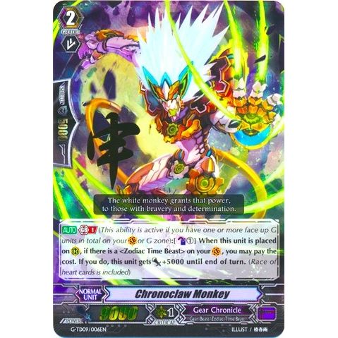 Image for Chronoclaw Monkey (RRR Foil) (G-TD09/006EN) (G-TD09) - Cardfight Vanguard