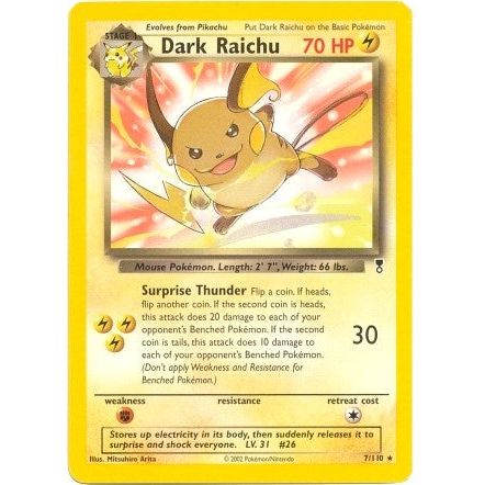 Image for Dark Raichu - 7/110 (WotC Legendary Collection) (007/110) (PR) - Pokemon