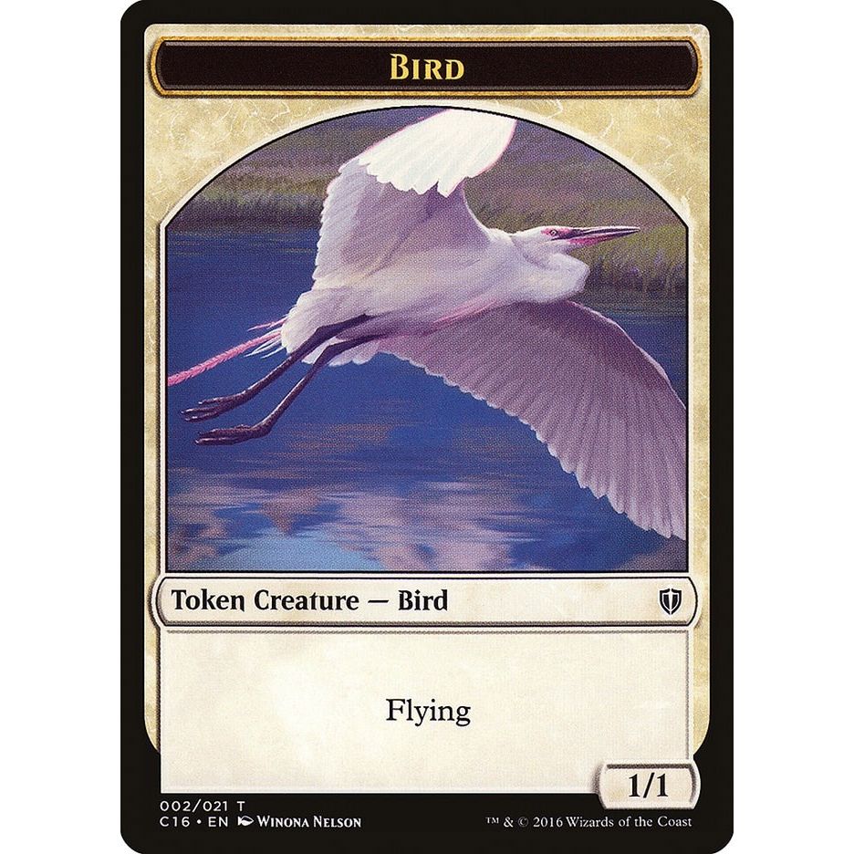Image for Bird (002) // Saproling  (016) Double-Sided Token (2 // 16) (C16) - Magic: The Gathering