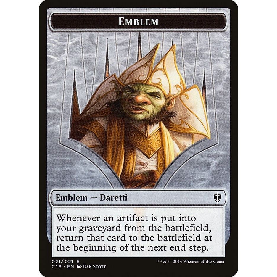 Image for Emblem - Daretti, Scrap Savant // Thopter Double-Sided Token (21 // 9) (C16) - Magic: The Gathering