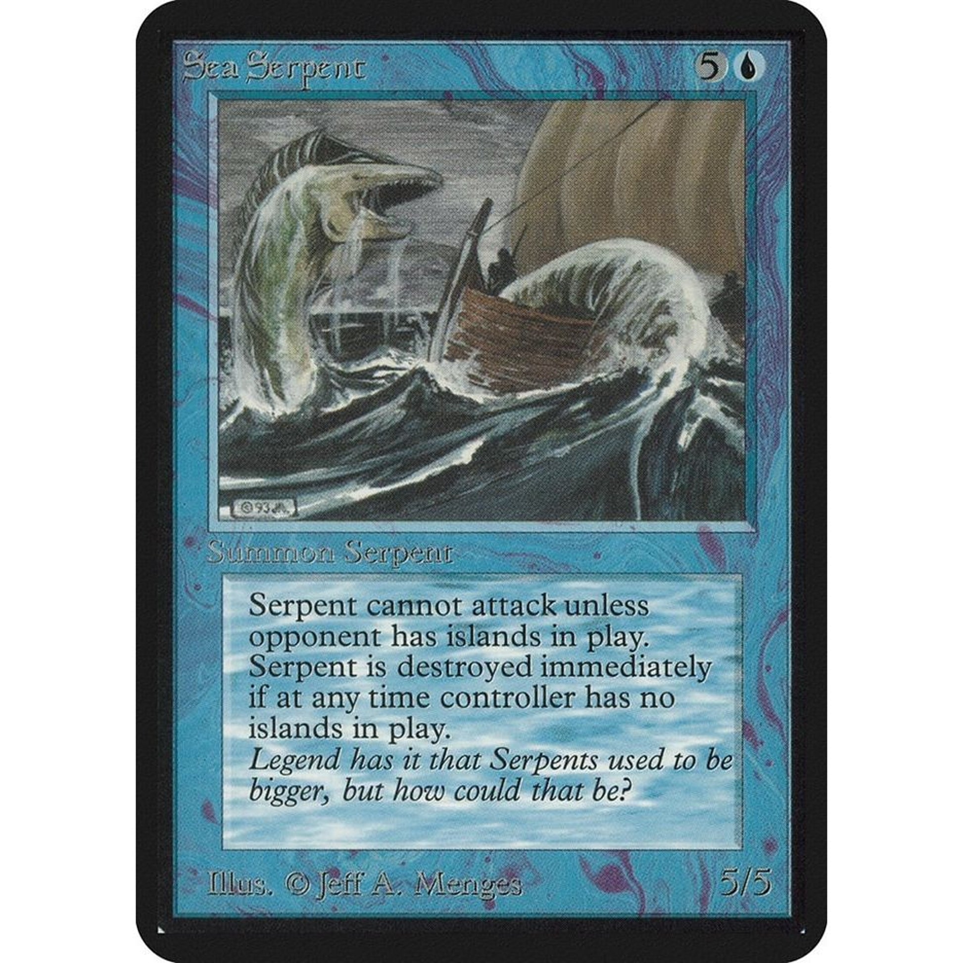 Image for Sea Serpent (LEA) - Magic: The Gathering
