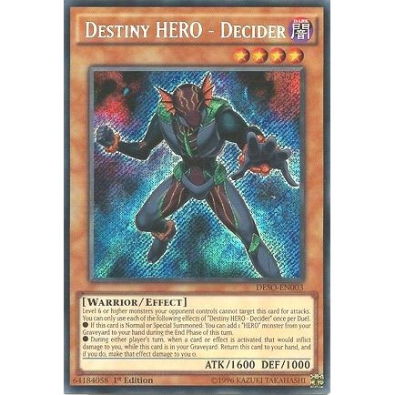 Image for Destiny HERO - Decider (DESO-EN003) (DESO) - YuGiOh