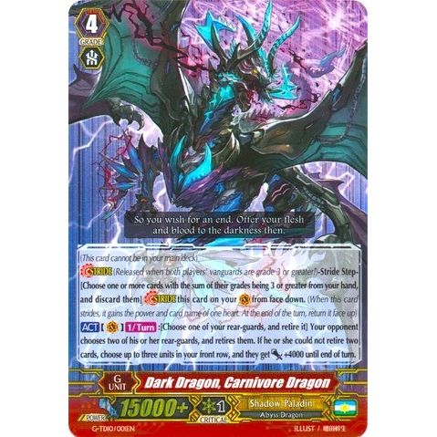 Image for Dark Dragon, Carnivore Dragon (RRR Foil) (G-TD10/001EN) (G-TD10) - Cardfight Vanguard