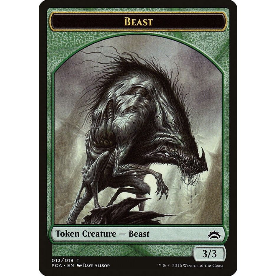 Image for Beast // Saproling Double-Sided Token (13 // 19) (PCA) - Magic: The Gathering