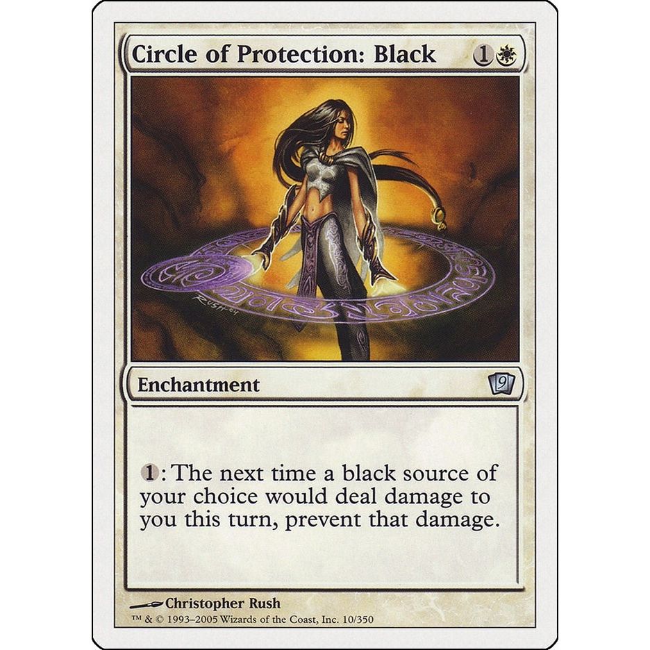 Image for Circle of Protection: Black (10) (9ED) - Magic: The Gathering