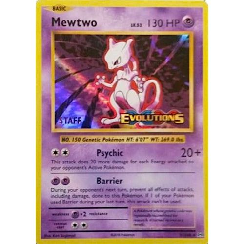 Image for Mewtwo - 51/108 (Prerelease) [Staff] (51/108) (PR) - Pokemon