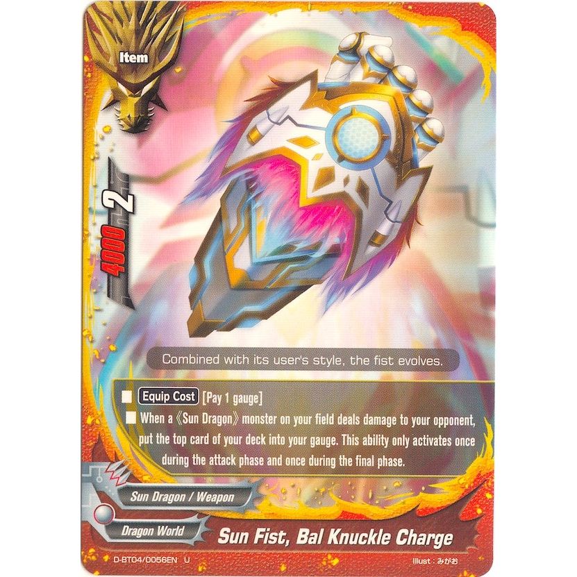 Image for Sun Fist, Balknuckle Charge (D-BT04/0056EN) (D-BT04) - Future Card BuddyFight