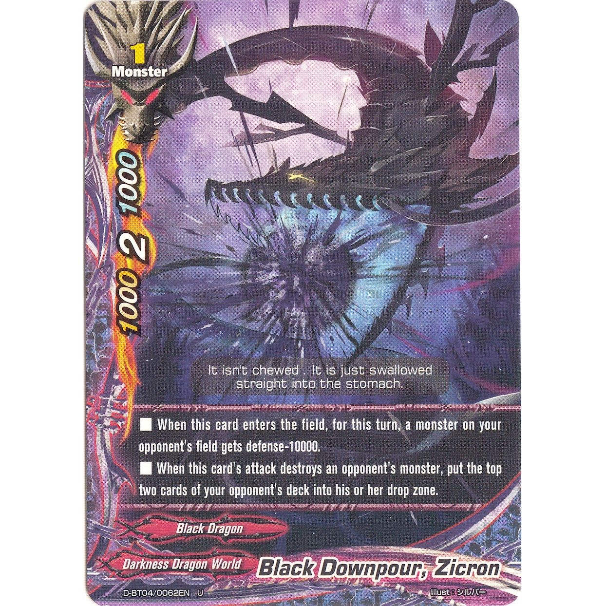 Image for Black Downpour, Zicron (D-BT04/0062EN) (D-BT04) - Future Card BuddyFight