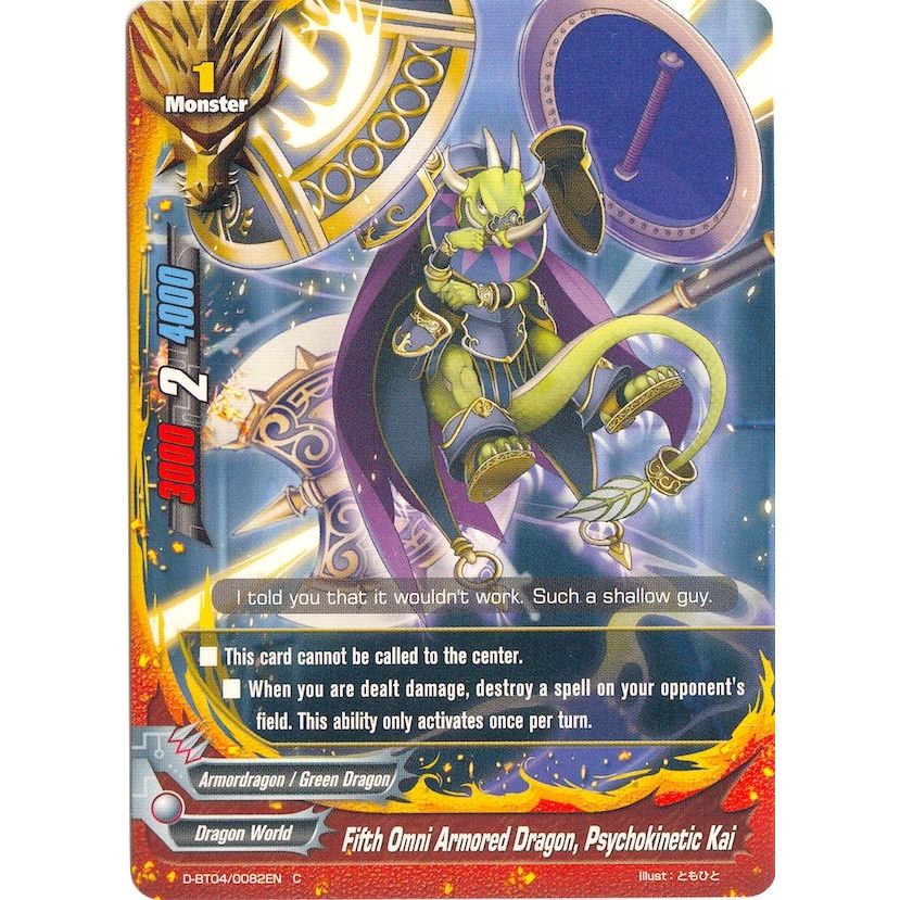 Image for Fifth Omni Armored Dragon, Psychokinetic Kai (D-BT04/0082EN) (D-BT04) - Future Card BuddyFight