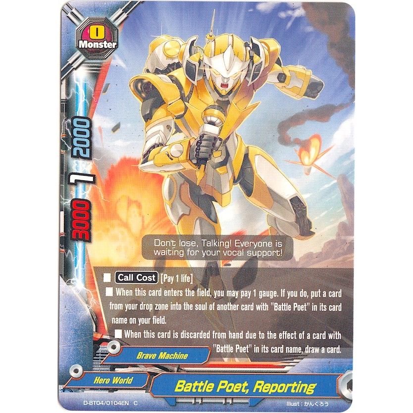 Image for Battle Poet, Reporting (D-BT04/0104EN) (D-BT04) - Future Card BuddyFight