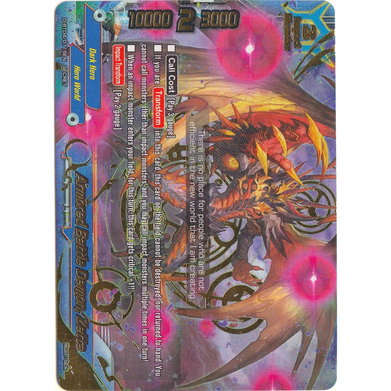 Image for Armored Battle Demon, Zetta (D-BT04/0116EN) (D-BT04) - Future Card BuddyFight