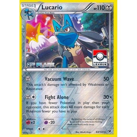 Image for Lucario - 63/124 (Pokemon League) [2nd Place] (063/124) (PR) - Pokemon