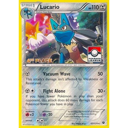 Image for Lucario - 63/124 (Pokemon League) [4th Place] (063/124) (PR) - Pokemon