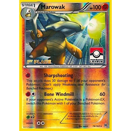 Image for Marowak - 78/162 (Pokemon League) [1st Place] (078/162) (PR) - Pokemon