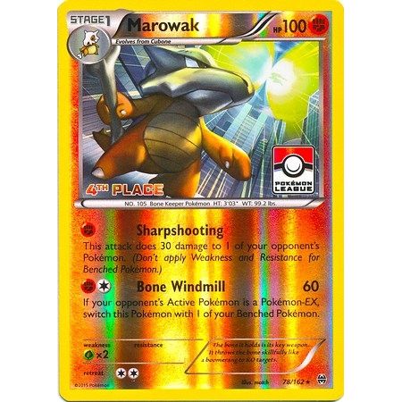 Image for Marowak - 78/162 (Pokemon League) [4th Place] (078/162) (PR) - Pokemon