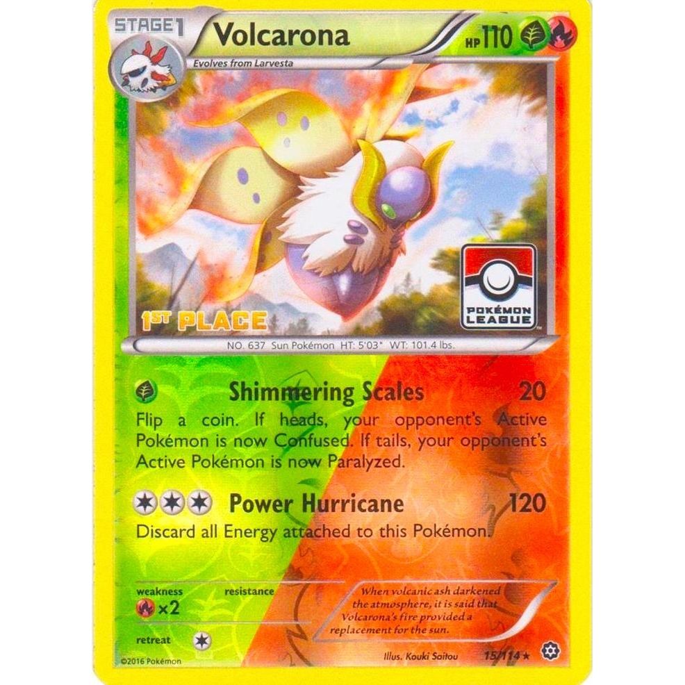 Image for Volcarona - 15/114 (Pokemon League) [1st Place] (015/114) (PR) - Pokemon