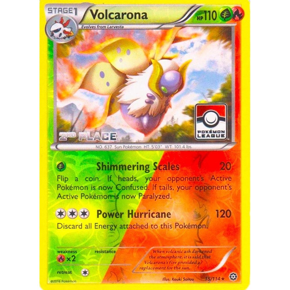 Image for Volcarona - 15/114 (Pokemon League) [2nd Place] (015/114) (PR) - Pokemon