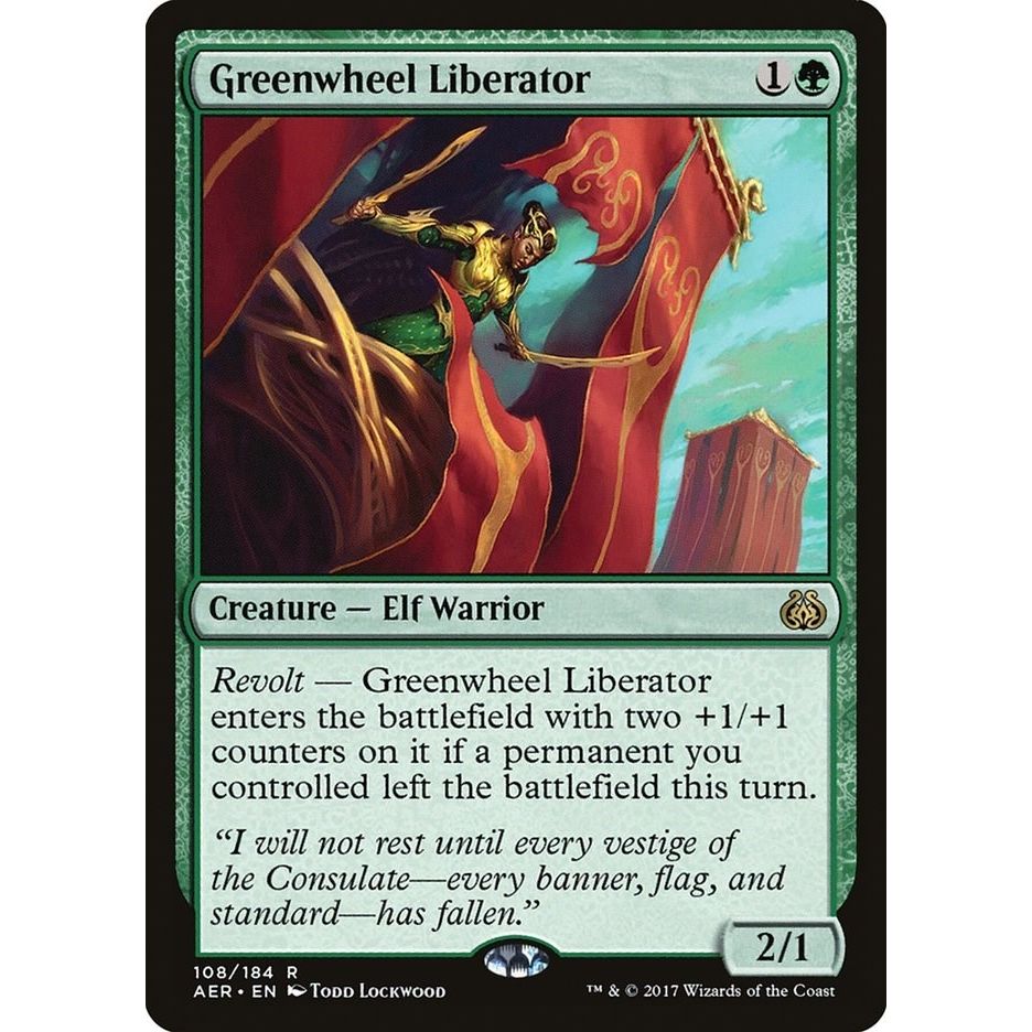 Image for Greenwheel Liberator (108) (AER) - Magic: The Gathering