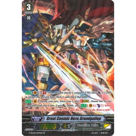 Image for Great Cosmic Hero, Grandgallop (SP) (G-RC01/S07EN) (G-RC01) - Cardfight Vanguard