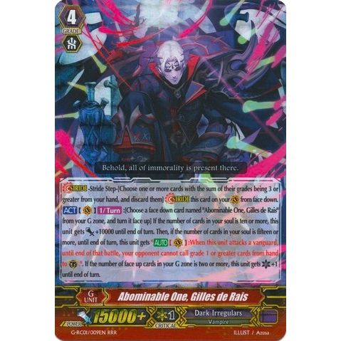 Image for Abominable One, Gilles de Rais (G-RC01/009EN) (G-RC01) - Cardfight Vanguard